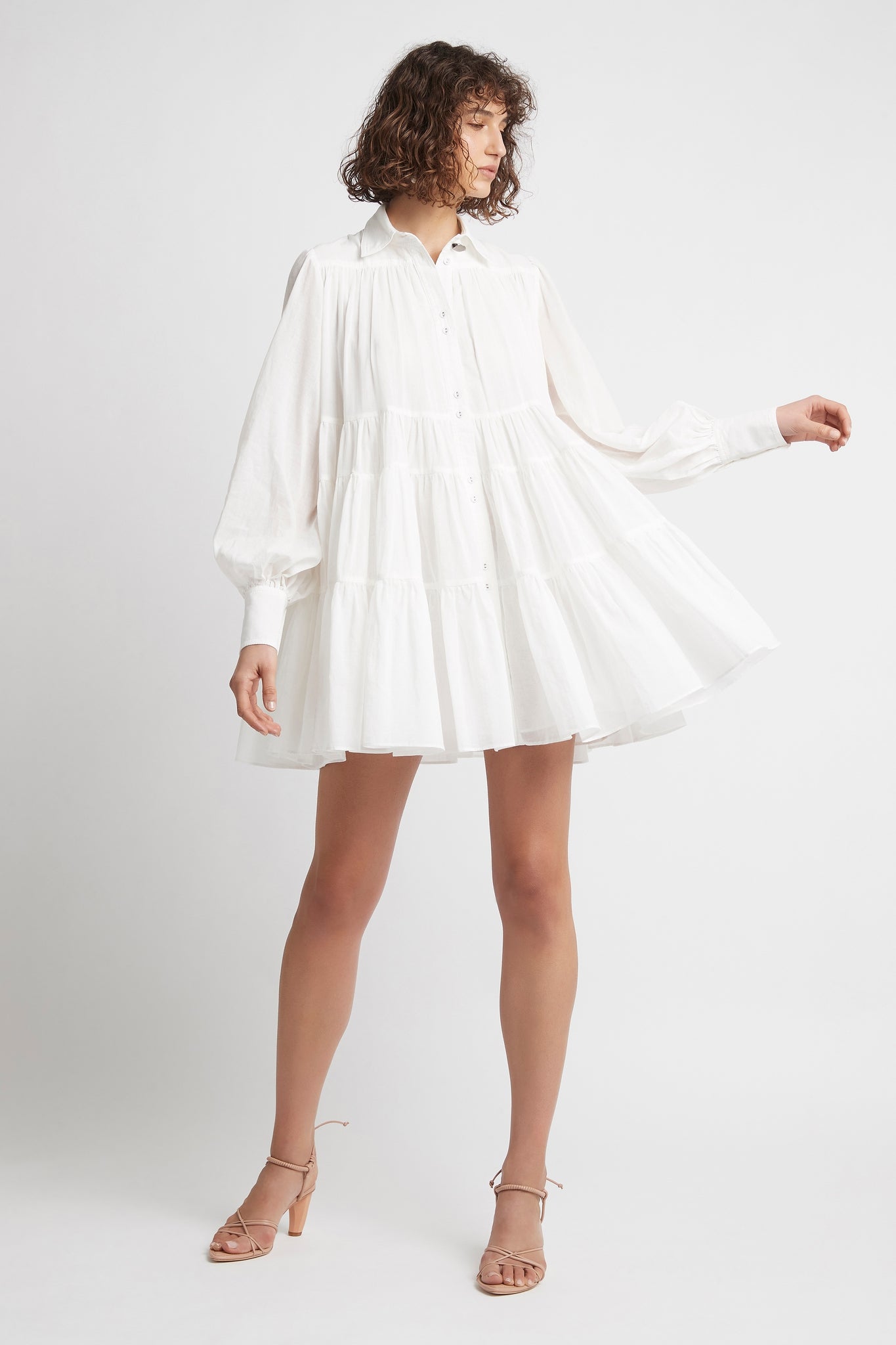 Vie Smock Dress | White | White – Aje